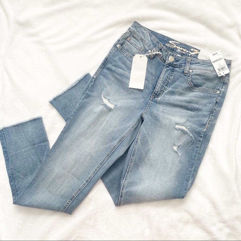 Seven7 jeans slim straight boyfriend fixture limited edition denim size 4 NWT